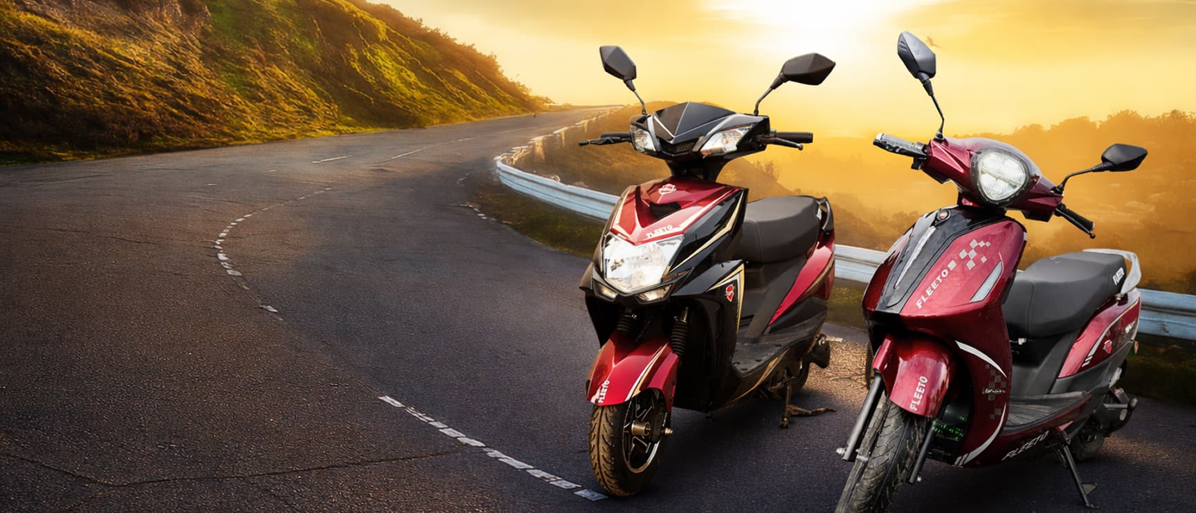 Fleeto Electric Scooters on the road